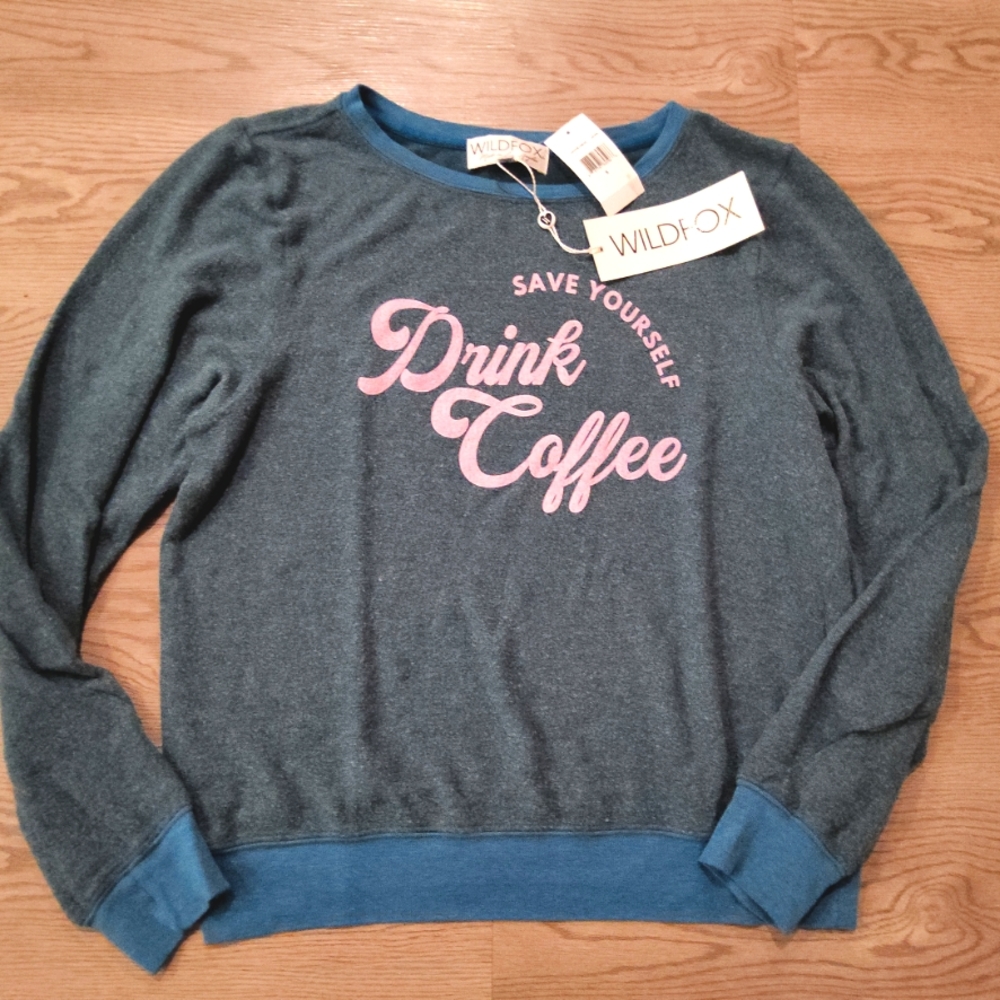 WILDFOX Baggy Beach Drink Coffee Sweatshirt